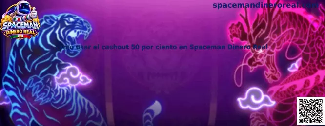 Imagen informativa sobre cómo utilizar el cashout del 50 por ciento en Spaceman Dinero Real